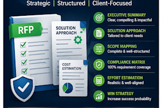 prepare professional rfp,rfq,rfi responses and technical solution proposals