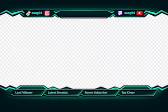 4 overlays für twitch und youtube