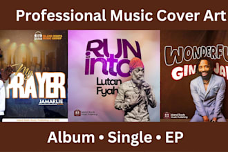 design a professional album cover, single or ep cover art for your music