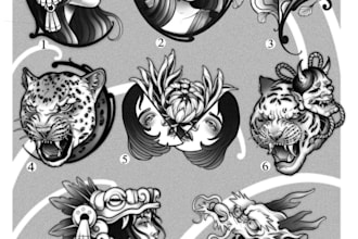create a flash tattoo neo traditional design