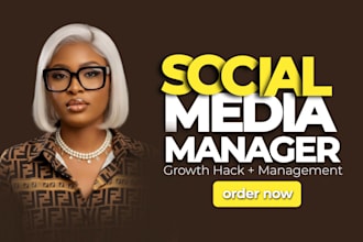 be your social media manager, instagram marketing, tik tok content creator