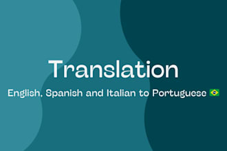 translate from english spanish or italian to portuguese