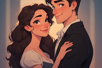 make couple portrait illustration