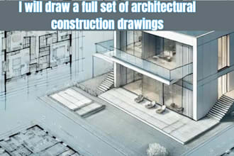 draw a full set of architectural construction drawings