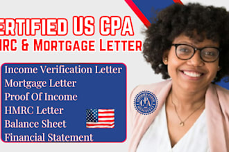 issue accountant letter to hmrc mortgage and income verification CPA mortgage