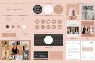 do business logo design, branding kit package and brand identity