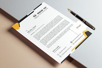 make design professional letterhead, business card