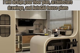 draw architectural floor plan and house plans in autocad