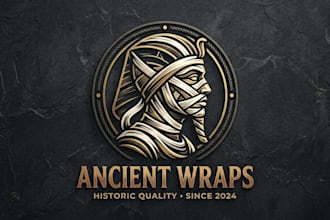 design a unique and spooky mummy logo for your brand