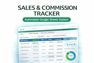 create a sales and commission tracker in google sheets