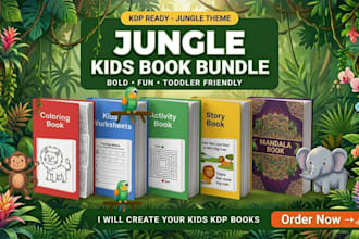 design kids activity book and coloring book for amazon kdp
