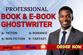 be your ebook ghostwriter, ghost book writer for fiction and non fiction books