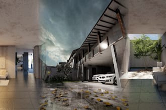 architectural 3d modeling, realistic rendering, 360 view and walkthrou