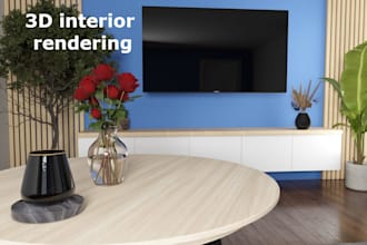 create realistic 3d interior render for apartments
