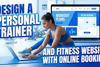 design a modern fitness website with online booking
