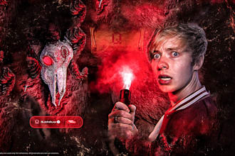 make horror ghost hunting youtube thumbnail