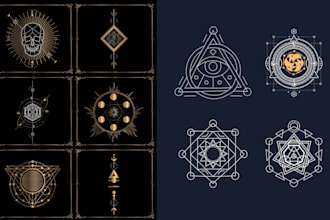 create a luxury mandala sacred geometry logo design