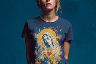 make a christin faith religious t shirt design