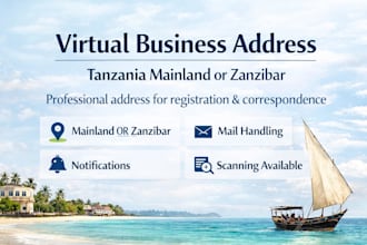 establish a professional virtual business address in tanzania or zanzibar