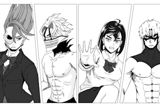 draw comic book manga and webtoon ilustration from your idea