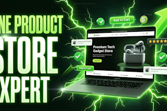 design a high converting shopify one product store website