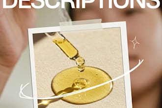 write beauty skincare product descriptions