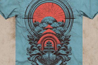 design an vintage retro t shirt design