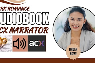 record amazon female voiceover, dark romance audiobook narration, acx editing
