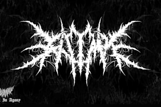 draw metal brutal death metal logo for your band