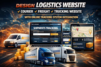 design logistics website, courier, freight, trucking website online tracking