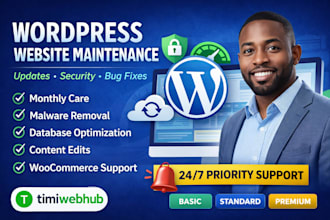 do wordpress website maintenance and website management support