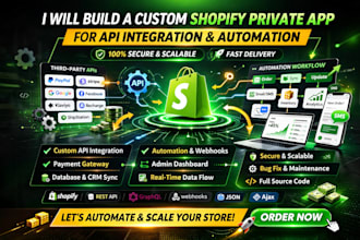 build a custom shopify private app for API integration and automation