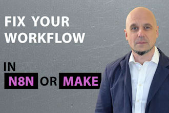 fix or optimize your n8n or make automation workflow