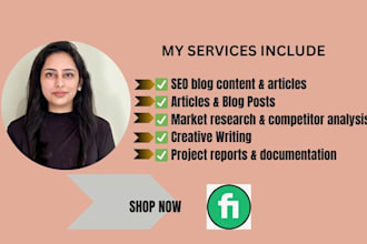 write professional project reports research reports, business SEO content