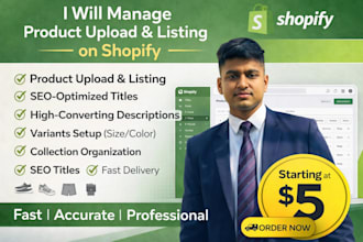 do shopify product listing, product upload and CSV import