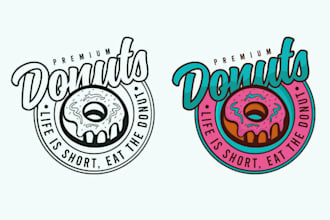 design food restaurant dessert donuts bakery logo