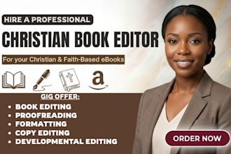 copy edit and format christian book prayer journal for amazon KDP