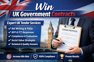 write UK tender bid proposal for government contracts
