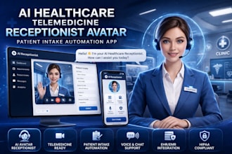 do ai healthcare telemedicine receptionist avatar patient intake automation app