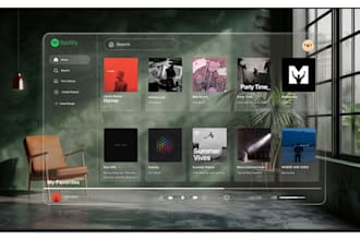 design modern music app UI UX in figma