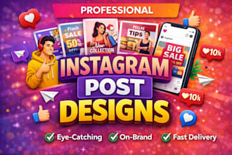 design high converting instagram post design for business