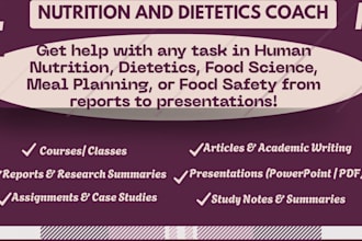 do developmental, human nutrition, dietetics, meal plan, food safety class