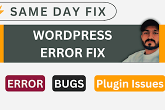 fix wordpress critical error, bugs or website not working