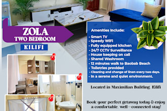 design a professional real estate flyer or property brochure