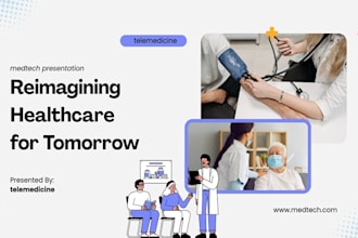 design telemedicine pitch deck for startup medtech deck and online clinics deck