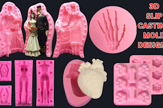 do print ready stl for 3d silicon mold 3d cad model slip casting injection mold