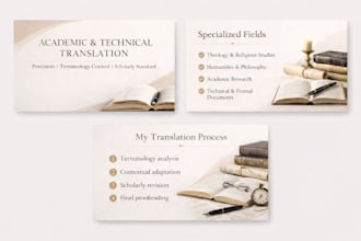 translate academic and technical texts with precision