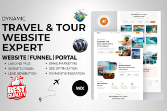 build automated travel booking tour agency website design tour affiliate tourism