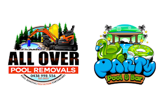 design modern pool logo for your company
