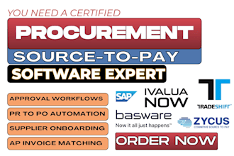 setup sap ariba coupa ivalua jaggaer gep smart workday zycus baseware tradeshift